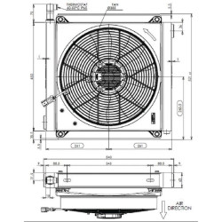 Radiatorius + ventiliatorius 24 V B.P. 1502C24