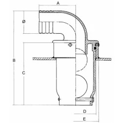 B.P. perpildymo vožtuvas 80 mm 202D