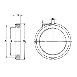 Veržlė M40x1,50 plienas Kramp KM08