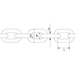 Grindų grandinė Ø10 mm x 38 mm Kramp KG1038