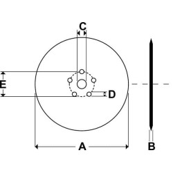 Noragėlių diskas Ø 600 mm lygus Kuhn 110031
