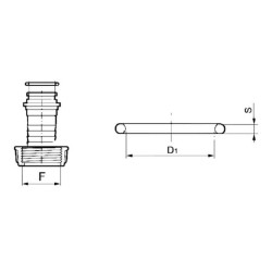 O formos žiedas 56,74x3,53 mm, 70 Shore EPDM, juodas G10081
