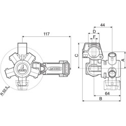 Purkštuko laikiklis 5 padėčių 1/2" Seletron 4064T940