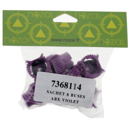 Plokščių vėduoklinių antgalių rinkinys (8 vnt.) ABX 80° 025 violetinis ABX80025P008