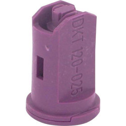 Oro įpurškimo dvigubas vėduoklinis antgalis IDKT 120° 025 violetinis plastikinis Lechler IDKT120025POM