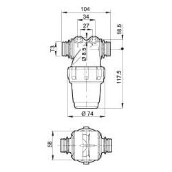 Slėginis filtras 80-100l T3 32220B3
