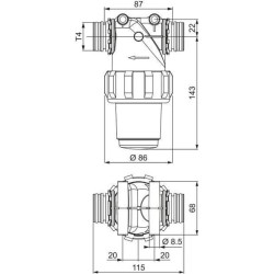 LINIJOS FILTRAS T4M 50M 32240C3