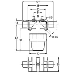 Slėginis filtras 1/2"M 80 l/min 50 akių 8110001