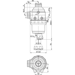 Siurbimo filtras 1 1/4" 100-160 l/min 3142453