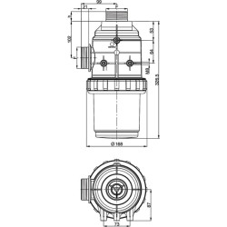 Siurbimo filtras 2" 200-260 l/min, 80 akių 31721735