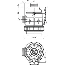 Siurbimo filtras 1 1/2" 160-220 l/min, 50 akių 3162063