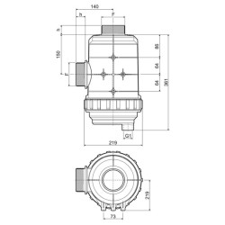 Siurbimo filtras 3" 400-800 l/min, 50 akių 319093