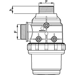 Siurbimo filtras 1"1/2, 32 akių, ilgas sriegis 3132562