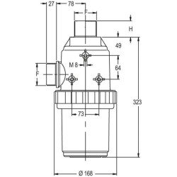 Siurbimo filtras 2"M 260 l/min 50 akių 8095001