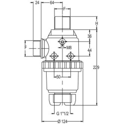 Siurbimo filtras 1 1/2"M 150 l/min 50 akių 8082001