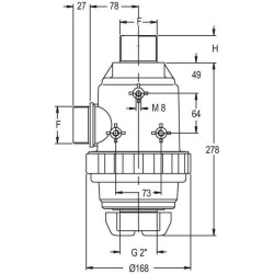 Siurbimo filtras 2"M 220 l/min 50 akių 8092004