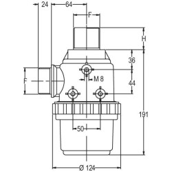 Siurbimo filtras 1 1/2"M 150 l/min 32 tinklelio 8081003