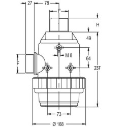Siurbimo filtras 1 1/2"M 180 l/min 32 tinklelio 8087003