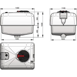 1000 litrų PE bakas TANE1000PE
