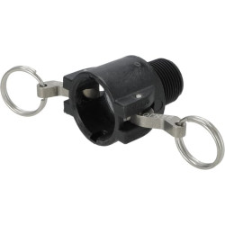Camlock Type B 1" išorinis sriegis NPTpolipropilenas 100B