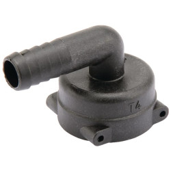 Žarnos jungtis 90° 16 mm su vidine jungtimi T4 1190416