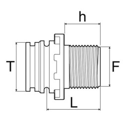 Adapteris T3M/ 1" išorinis sriegis 249134
