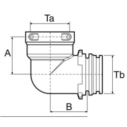 Alkūnė vyriška-moteris 90° T6/T6 129266