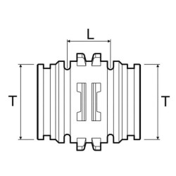 Adapterio žarnos jungtis T9 259199