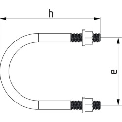 U formos varžtas 1" M100 UB100