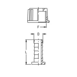 Žarnos antgalis 25 mm, skirtas 1 colio užveržiamai veržlei 8003250GEO