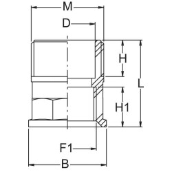 Redukcinis nipelis 1 1/4" x 3/4" vidinis/išorinis 8059204