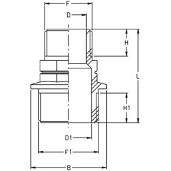 Raudonas nipelis 1" x 3/4" M/M 8058201