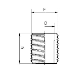 Cilindro formos nipelis 1" 230540