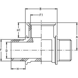 T formos detalė 1 1/4" V/F 8028301