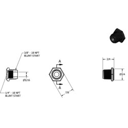 Dvigubas nipelis V/F 3/8"x 1/4" RB038025