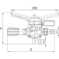 Slėgio reguliatorius 3/4" 50 barų 1702068