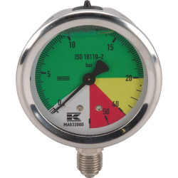 Manometras 63 mm Ø 0-20-60 MA632060