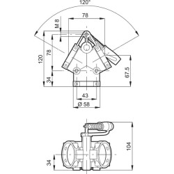 Trijų padėčių apėjimo vožtuvas 452200