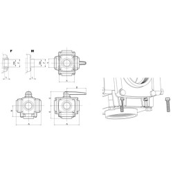 Rutulinis vožtuvas 1" F 5 padėčių 453053A44