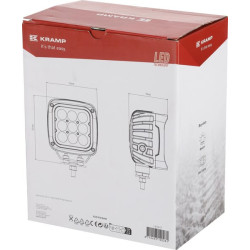 Darbo žibintas LED, 45 W, 4050 lm, kvadratinis, 12/24 V, mėlynas, 126 x 151 x 95 mm „Deutsch“ kištukas, taškinis spindulys, 9 LE