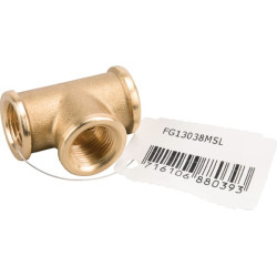 Žalvarinis T formos jungiamasis elementas 3xF 3/8" FG13038MSL