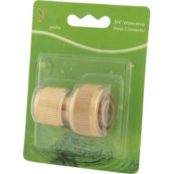 Žalvarinė greito sujungimo jungtis su vandens užtvara, 3/4" DY8030C 1731128030