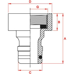Sriegiklis 21 mm 1/2 colio vidiniu sriegiu GA18220