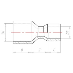 Redukcinė įvorė 90x50mm 7090050