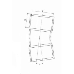 PVC alkūnė 15° 90 mm 7090615