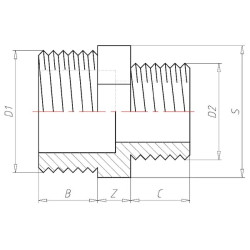 Reduktorius 2xM 3/8" x 1/4" V335040