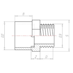 Adapterio įvorė 25 mm x M 1" 7250160