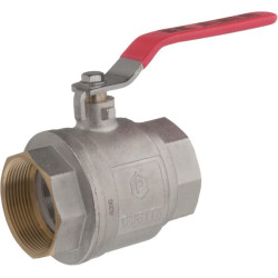 Rutulinis vožtuvas BSP 2x vidinis sriegis 2 1/2" + nerūdijančio plieno rankena KS212FKR