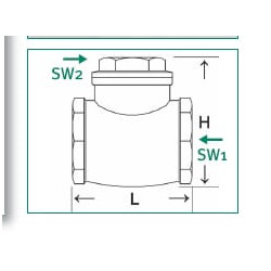 Vertikalus atbulinis vožtuvas 1/2" WK51061