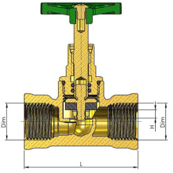 DGVE čiaupas su alsuokliu 1 1/2" DGVE112